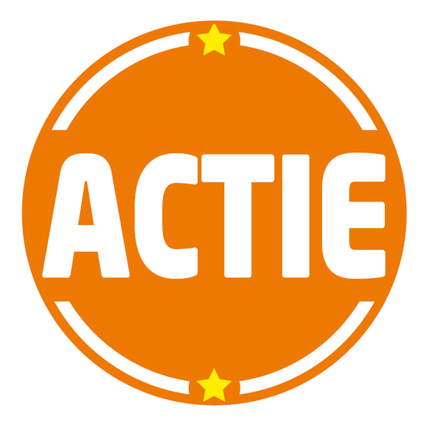 STICKERS 'ACTIE' 28mm 500st/rol